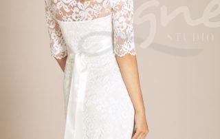 Amelia Lace Maternity Dress Ivory