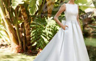 hladké minimalistické svatební šaty