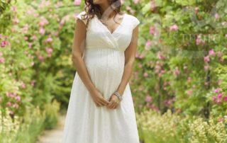 Dlouhé těhotenské svatební šaty Nicola