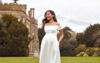 Aria Maternity Wedding Gown Long Ivory Svatební šaty Aria