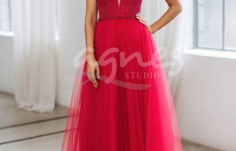 spolecenske-saty-vecerni-na-maturitni-ples-s-tylovou-sukni-se-snerovanim-na-zadech-cervene-cherry-red-0638 večerní šaty na maturitní ples
