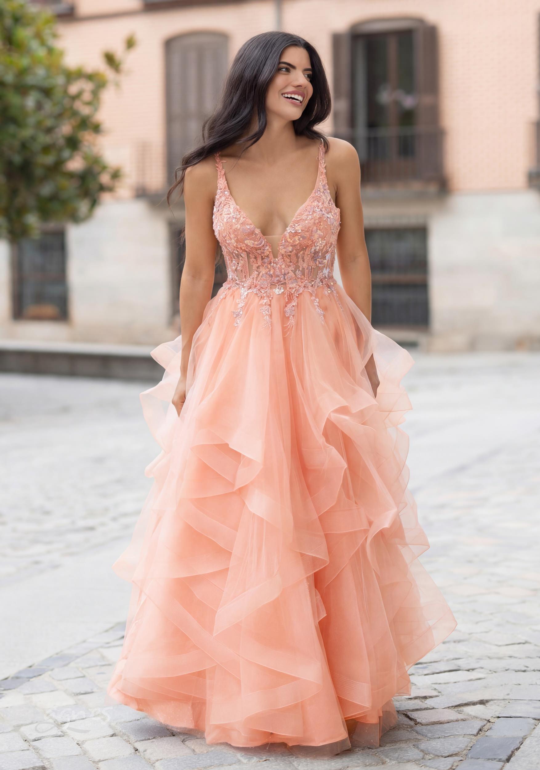 Studioagnes_vecerni-spolecenske_saty-na-maturitni-ples_promdress_1107_Glitter_Peach_Pink_merunkove_1